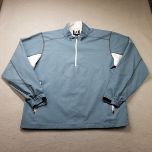 Footjoy 1/4 Zip Pullover Jacket Men Size Xl Blue Windbreaker Golf Honda